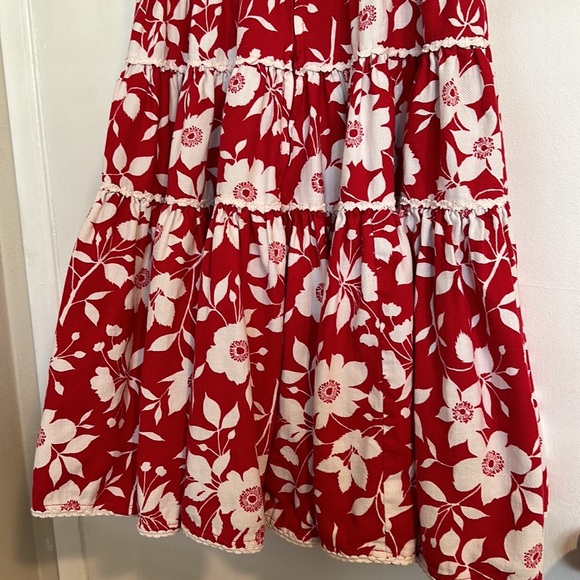 Western Fashions red floral western or square dance dress - Picture 6 of 8